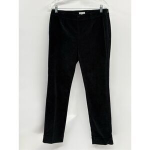 J. Jill Corduroy Pants Ponte Women Size 6 Black Side Zip‎